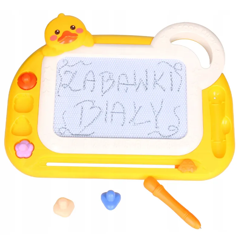 Magic Slate Board erasable Magnetic Drawing, Writing Duck Design with Handle, and Includes Pen & Four Stamps Size 30.7 x 23 cm (TK740)